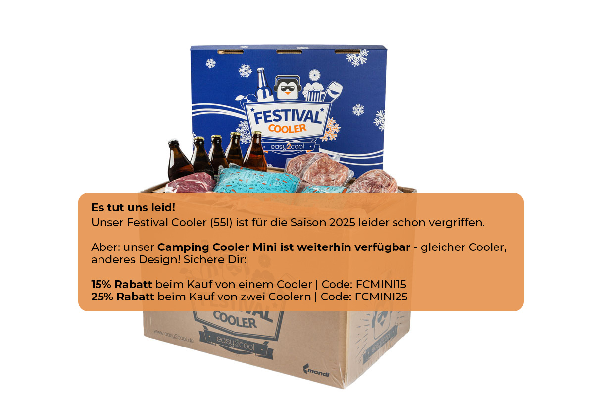 Festival Cooler 55l - Festival Kühlbox ohne Strom - easy2cool